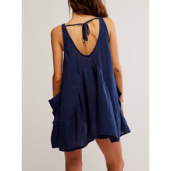 Free People Navy Mini Dress - Picture 4 of 10